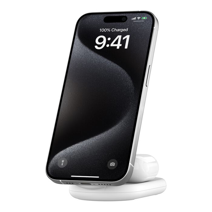Belkin BoostCharge Pro Qi2 2-en-1 Chargeur Sans Fil Magnétique - 2