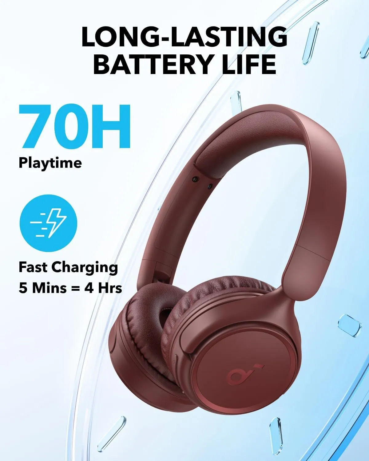 Soundcore H30i Rouge – Casque Bluetooth Sans Fil - Image 3