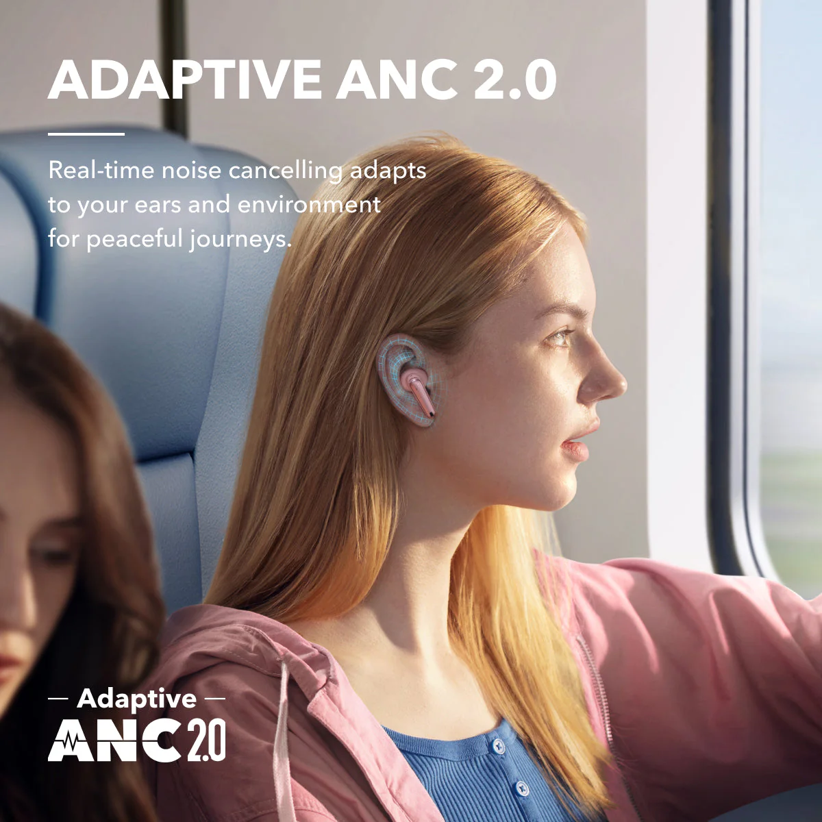 Soundcore Liberty 4 NC Rose – Écouteurs sans fil avec réduction de bruit ANC - Image 3